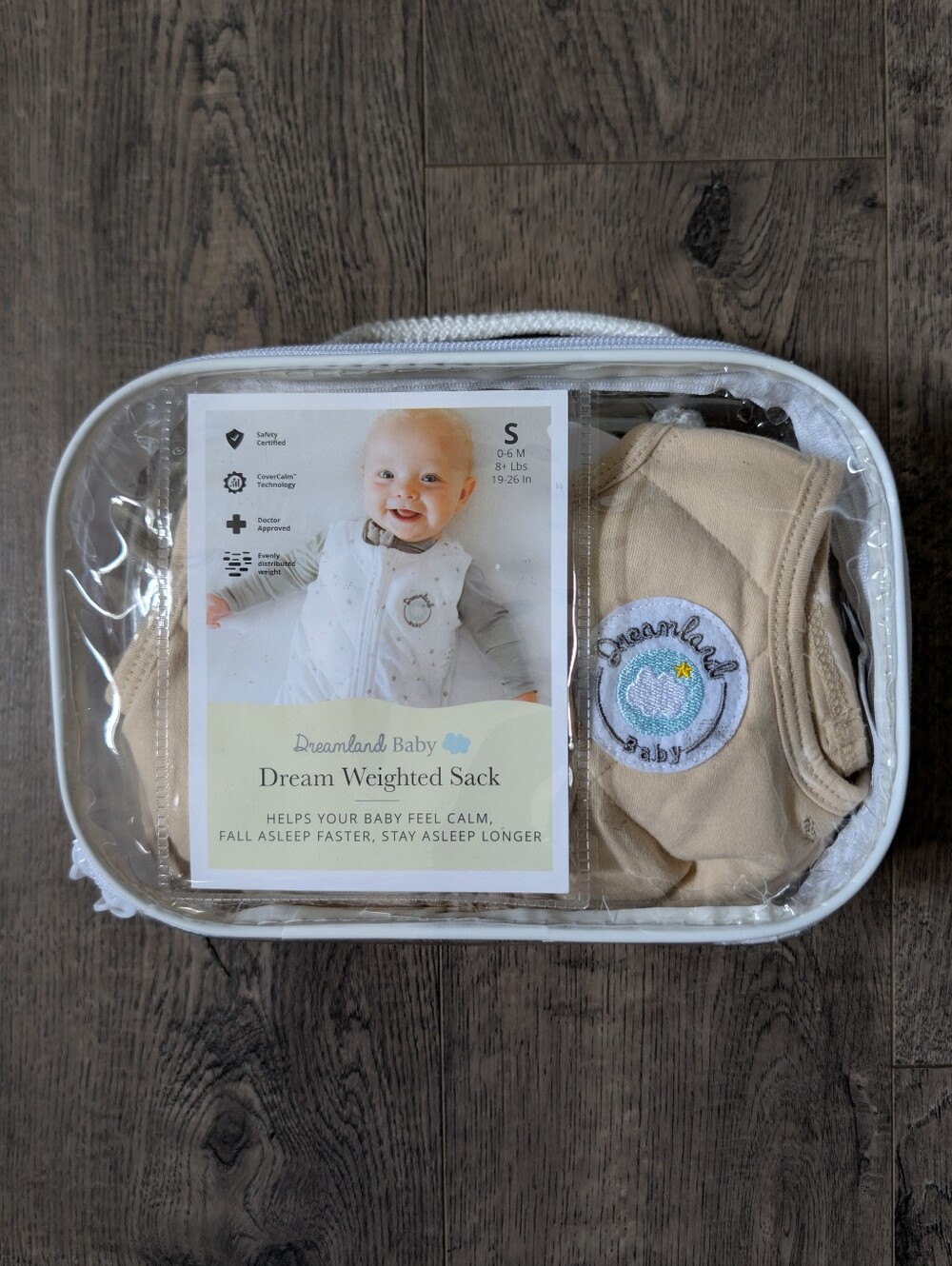 🆕 Dreamland Baby Quilted Cotton Sleep Sack Beige Gender Neutral Babyshower 0-3M